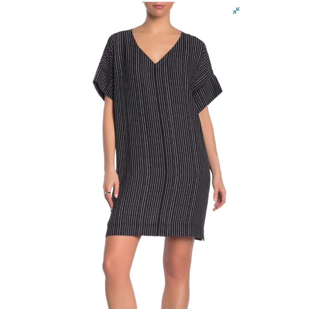 MADEWELL | Novel Striped V-Neck Shift Dress • NWT!